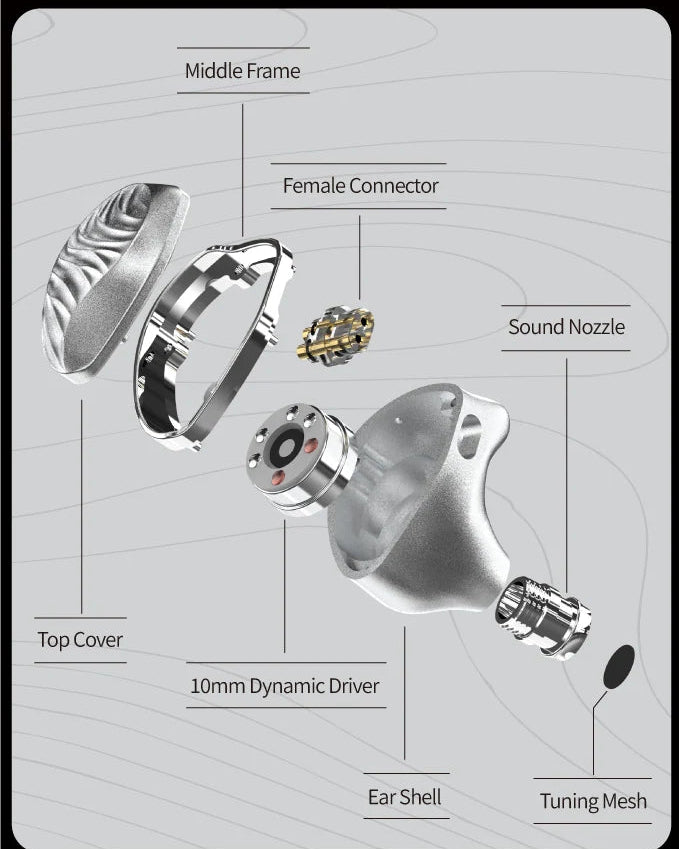 TangZu Yuan Li Remake IEMs - 10mm DLC Dynamic Driver Hi-Fi Earphones