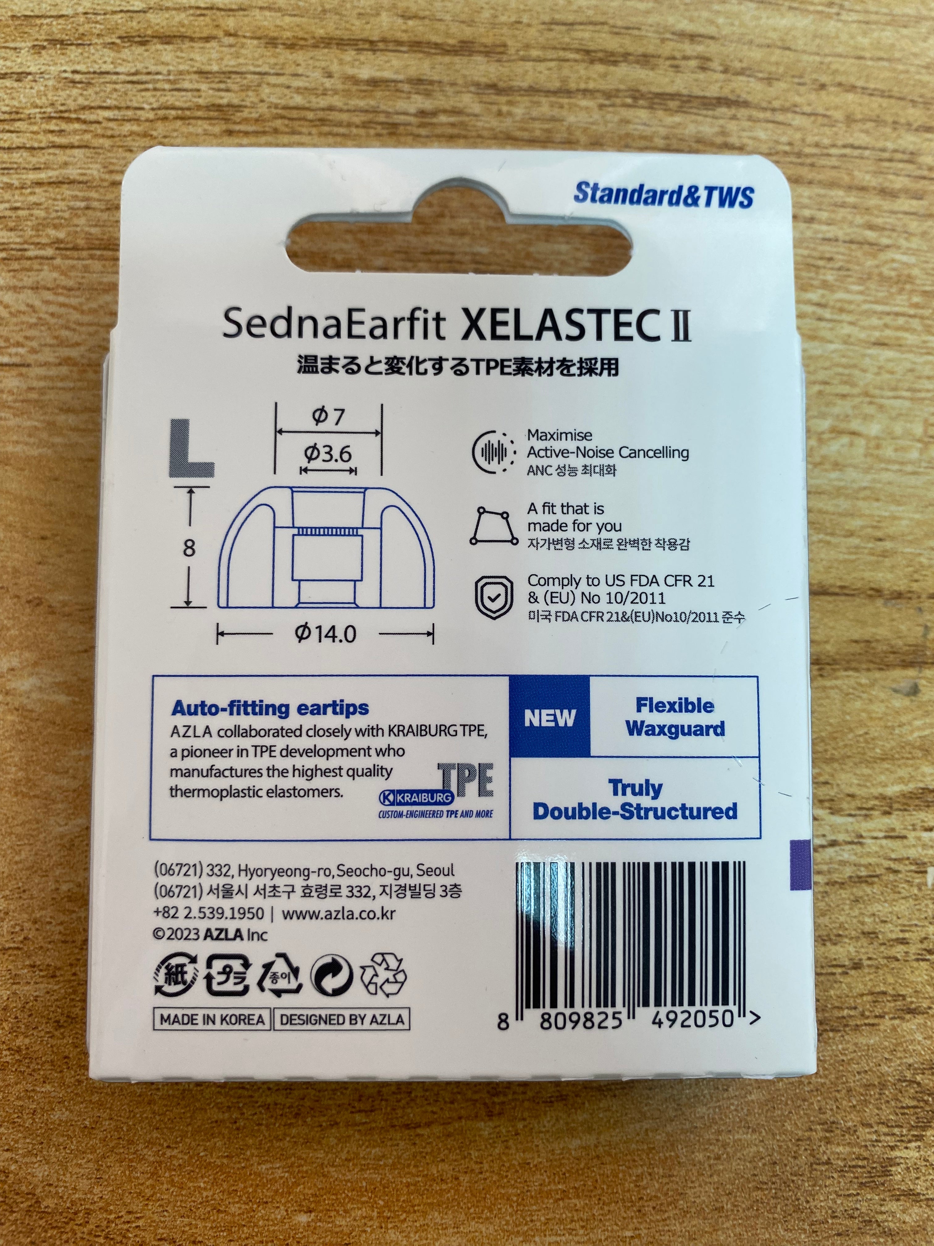 AZLA XELASTEC 2 Soft Eartips 6 sizes for In-Ear Monitor IEM Earphone Made In Korea