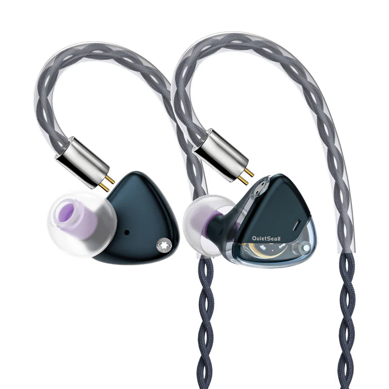 Roseselsa QuietSea II Dynamic Driver In-Ear Monitor IEM Earphone with CM 2-Pin 3.5mm 4.4mm OFC Cable