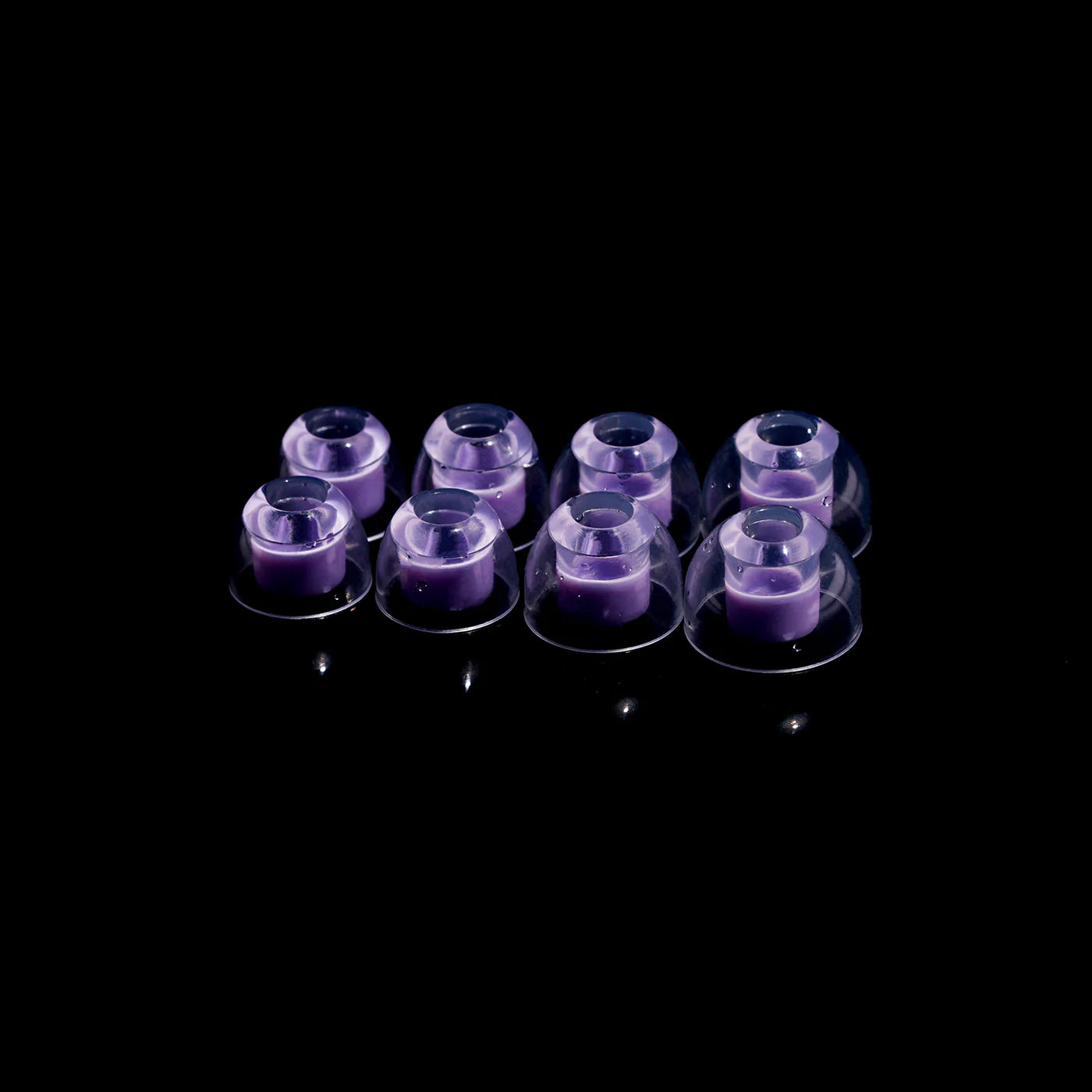ROSESELSA SoundCocoon Liquid Silicone Eartips 4 Sizes Purple Color for IEM Earphone