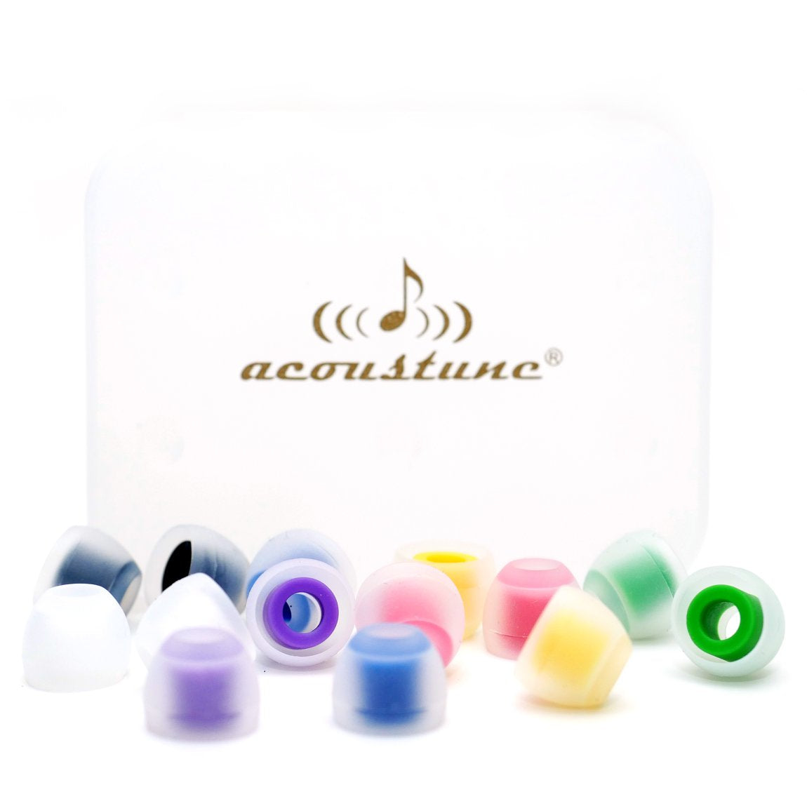 Acoustune AET07 / AET08 Silicone Eartips for IEMs – Tuning Tips for Enhanced Bass, Clear Vocals & Better Fit (Compatible with Campfire, JH, JVC, Noble, AKG, Fender)