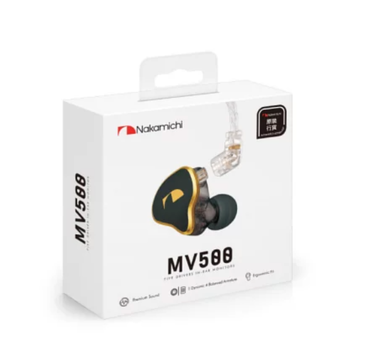 Nakamichi MV500 Hi-Res IEM Headphones – 5 Driver In-Ear Monitors