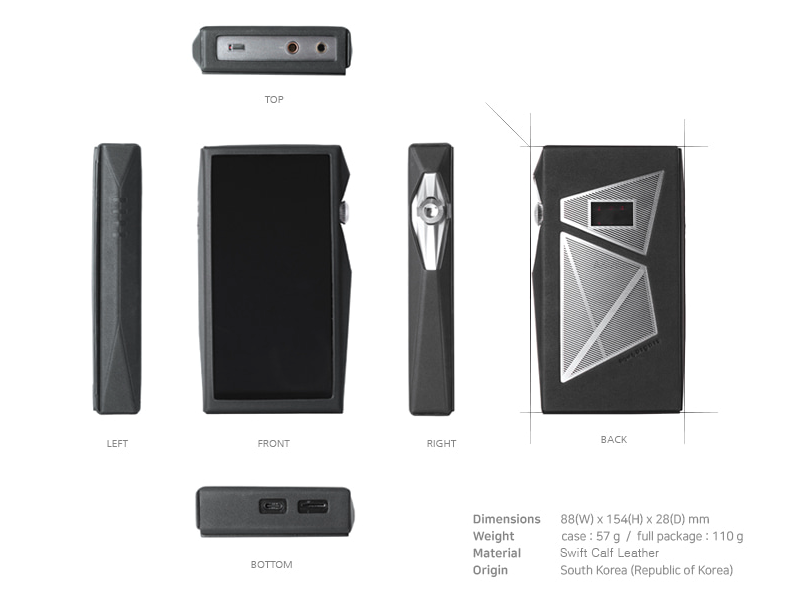 Dignis AEOLUS Swift Calf Leather Case for AK SP4000T DAP