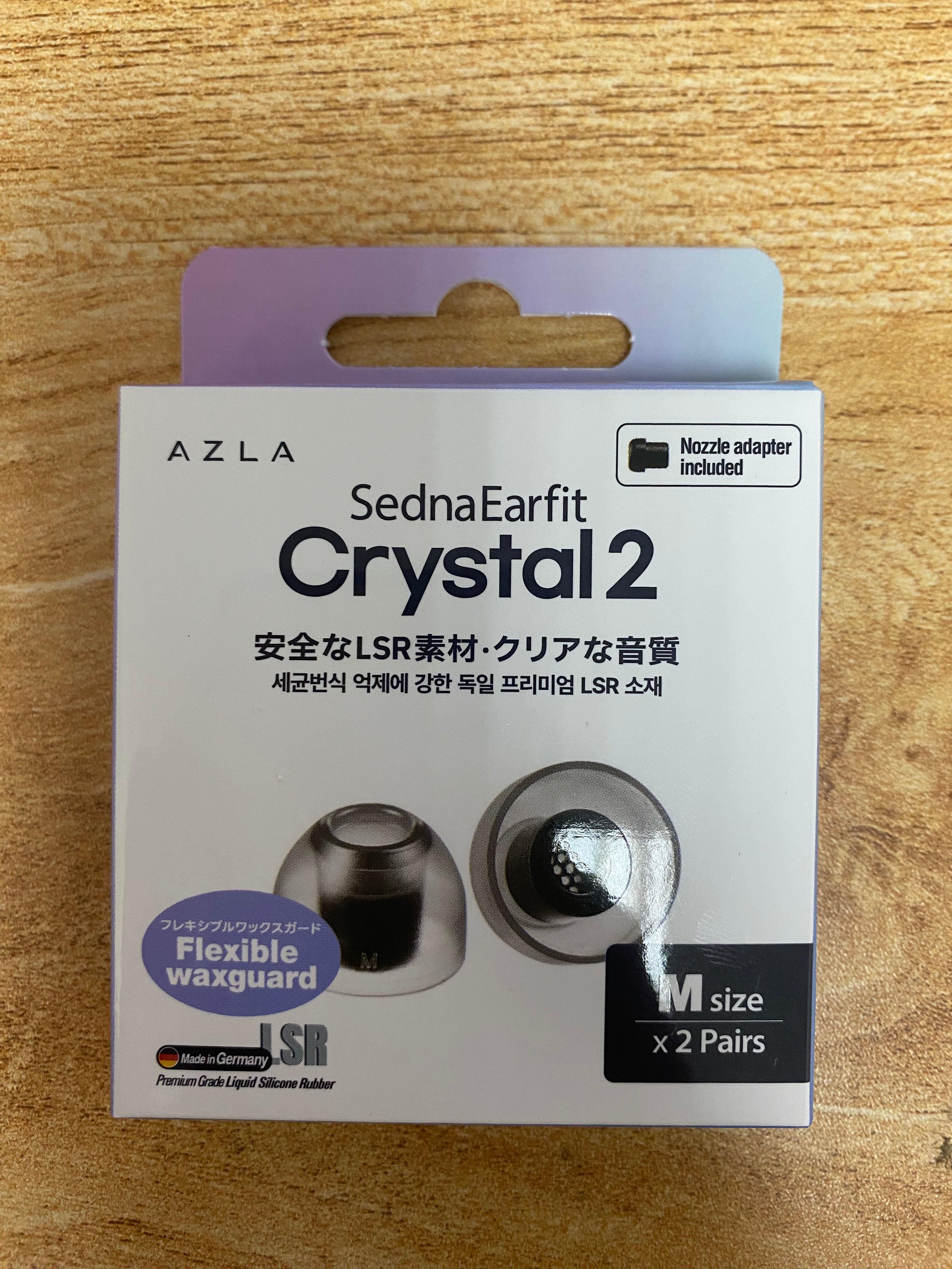 AZLA SednaEarfit Crystal 2 Standard Eartips for In-Ear Monitor IEM Earphone 6 Sizes Made In Korea