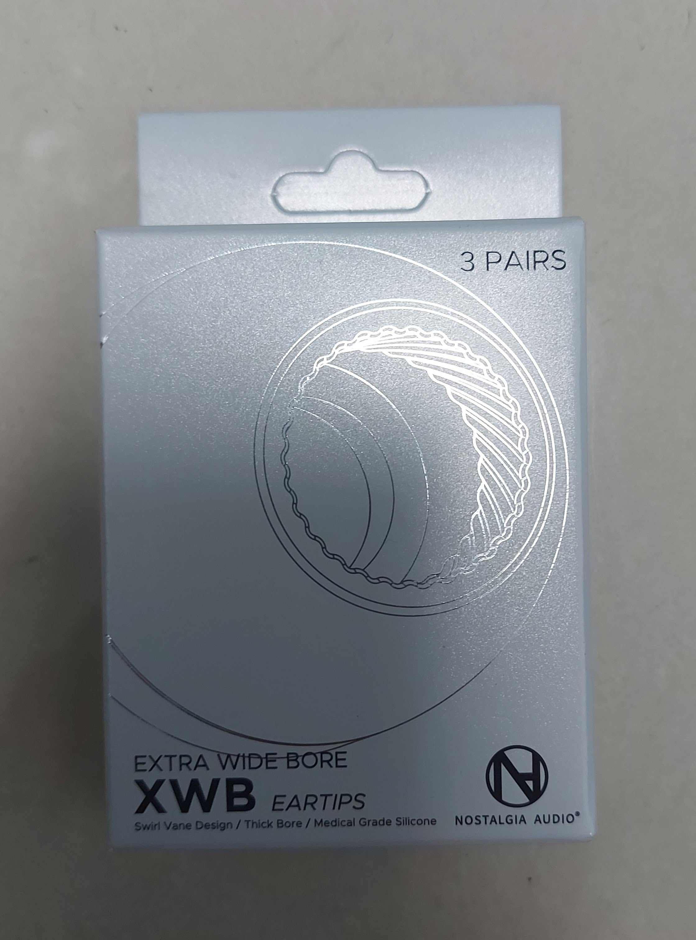 Nostalgia Audio XWB Extra Wide Bone Silicon Eartips 3 Pairs Per Pack SML 3 Sizes