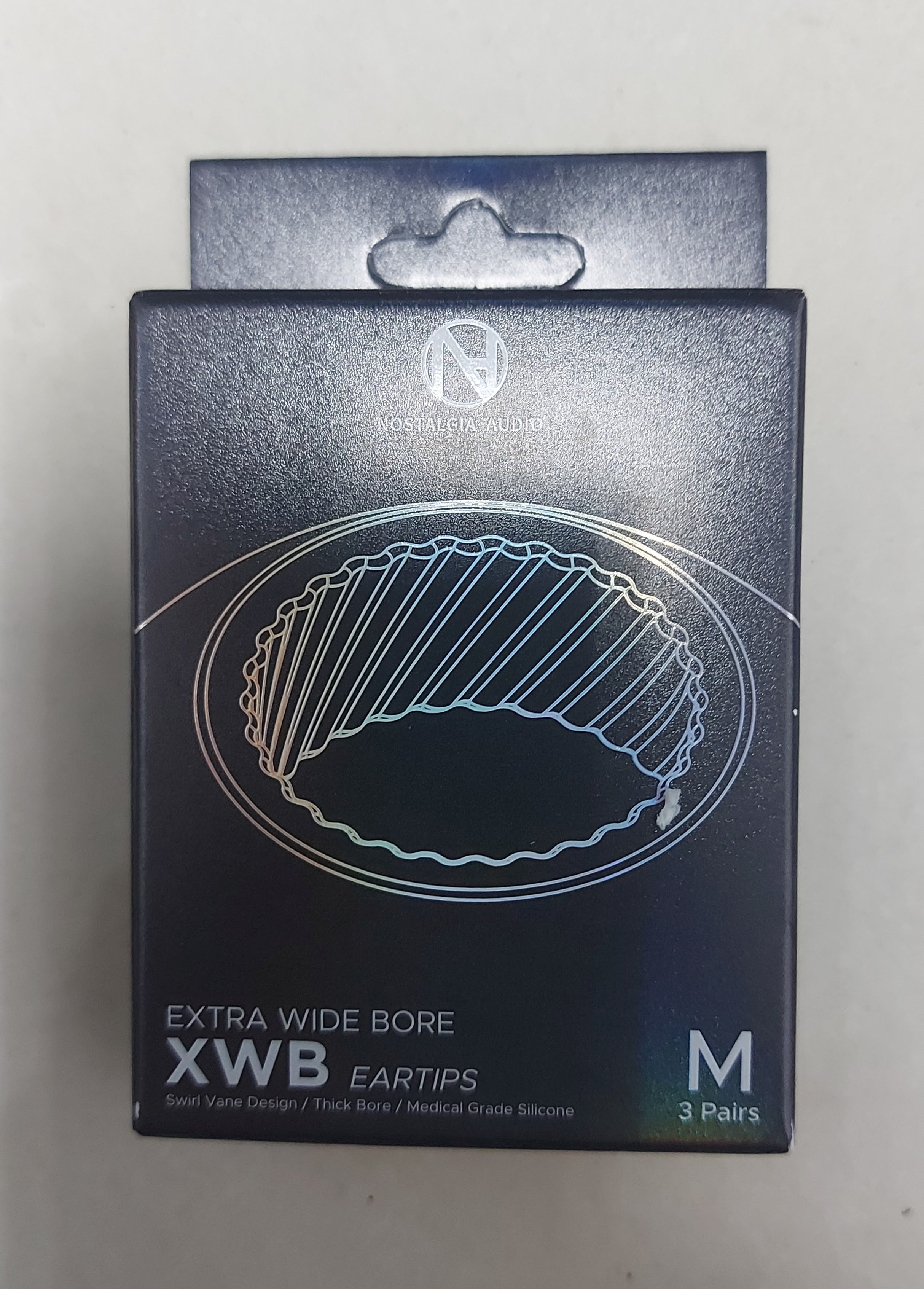 Nostalgia Audio XWB Extra Wide Bone Silicon Eartips 3 Pairs Per Pack SML 3 Sizes