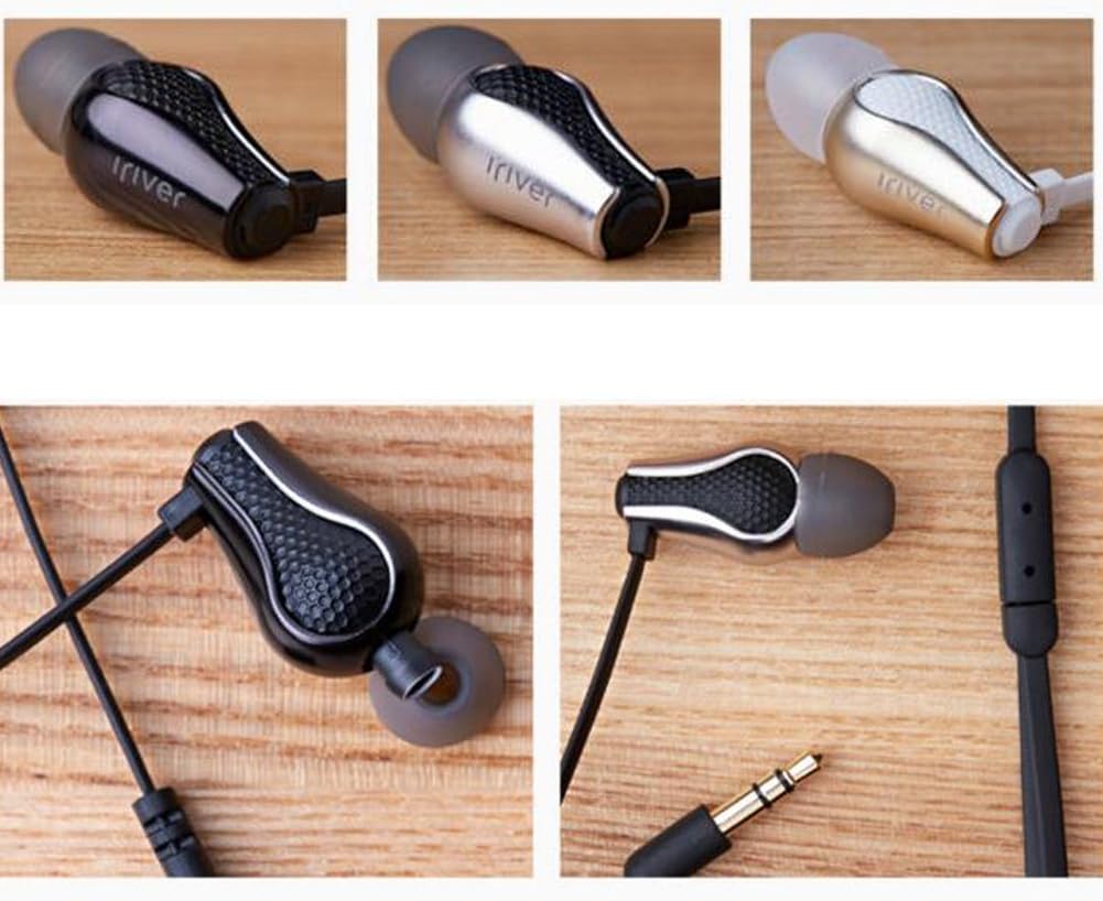 iRiver x Final Audio ICT-AT500 Dynamic Driver In-Ear Earphone 3.5mm Plug Silver