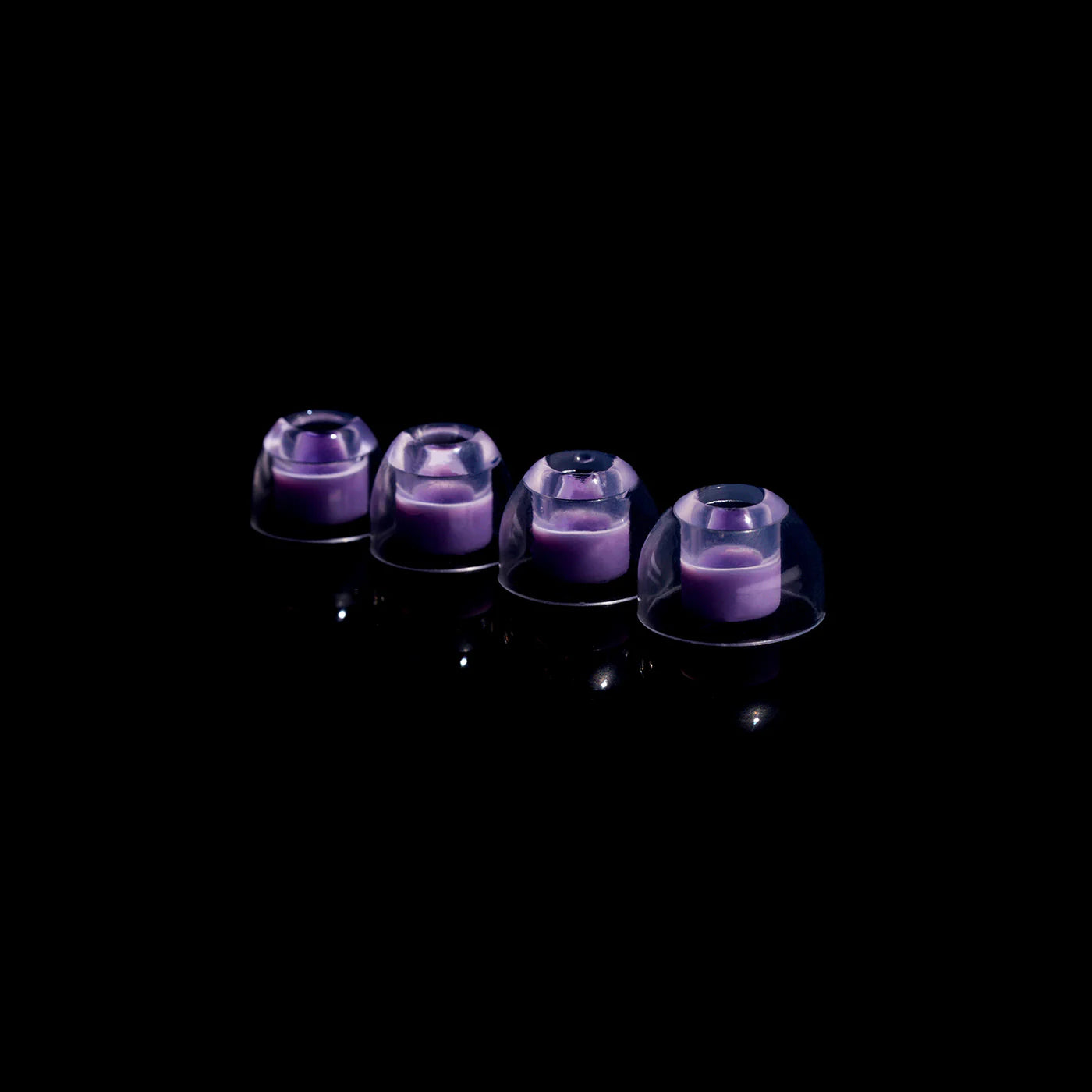 ROSESELSA SoundCocoon Liquid Silicone Eartips 4 Sizes Purple Color for IEM Earphone