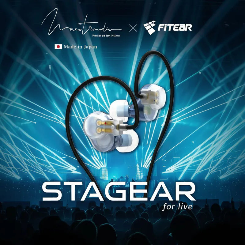 Maestraudio x FitEar STAGEAR Hybrid Driver In-Ear Monitor IEM Earphone FitEar 2-Pin OFC 3.5mm Cable Made In Japan