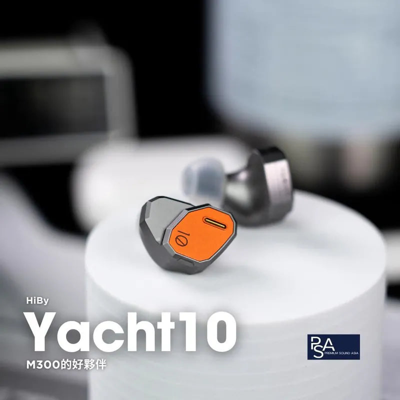 HiBy Yacht10 Dynamic Driver CNC Aluminum In-Ear Monitor IEM Earphone OCC Cable