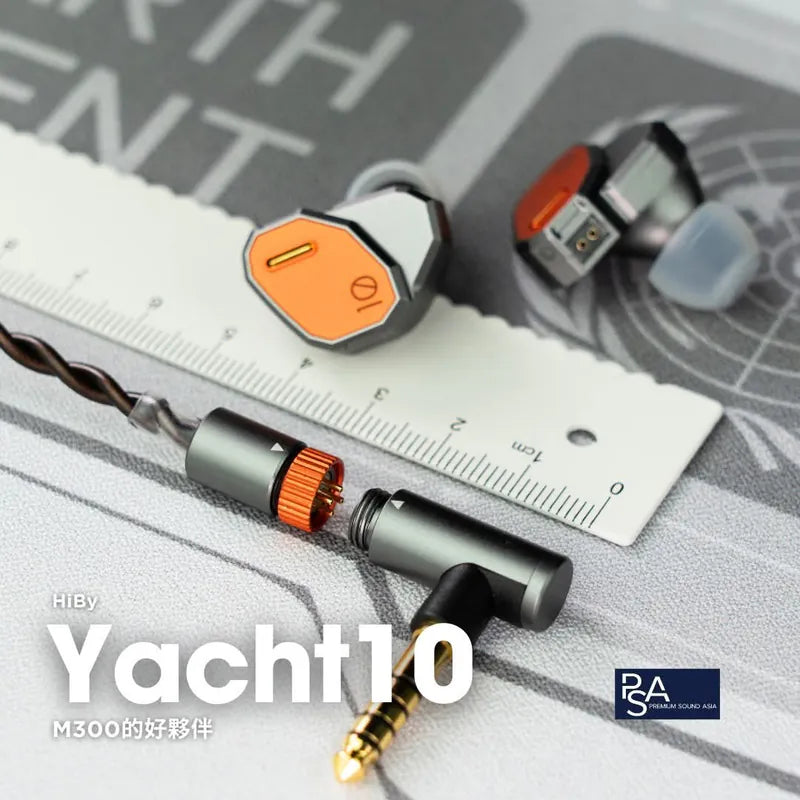 HiBy Yacht10 Dynamic Driver CNC Aluminum In-Ear Monitor IEM Earphone OCC Cable