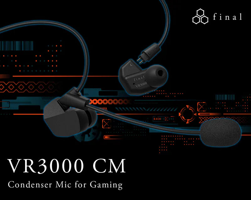 Final Audio VR3000 CM Boom Microphone Gaming Earphones with 3.5mm Plug