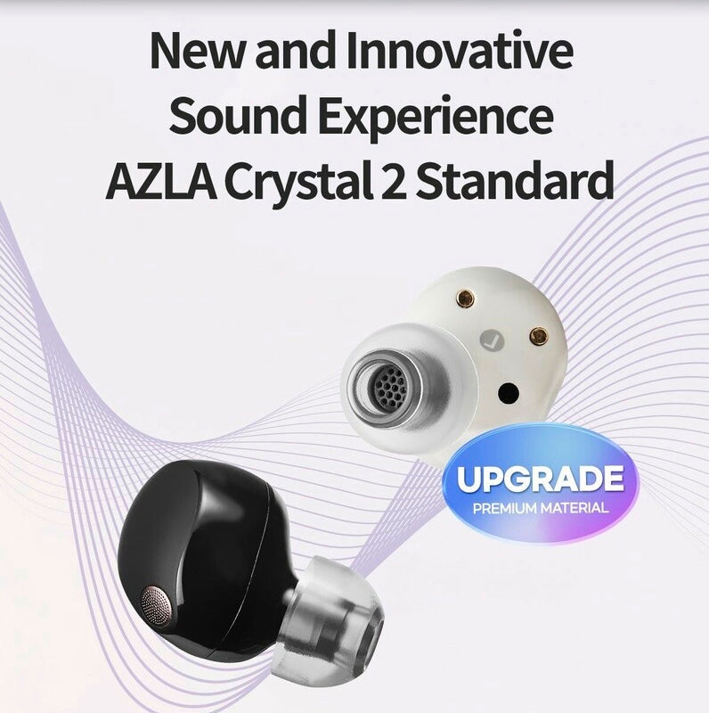 AZLA SednaEarfit Crystal 2 Standard Eartips for In-Ear Monitor IEM Earphone 6 Sizes Made In Korea