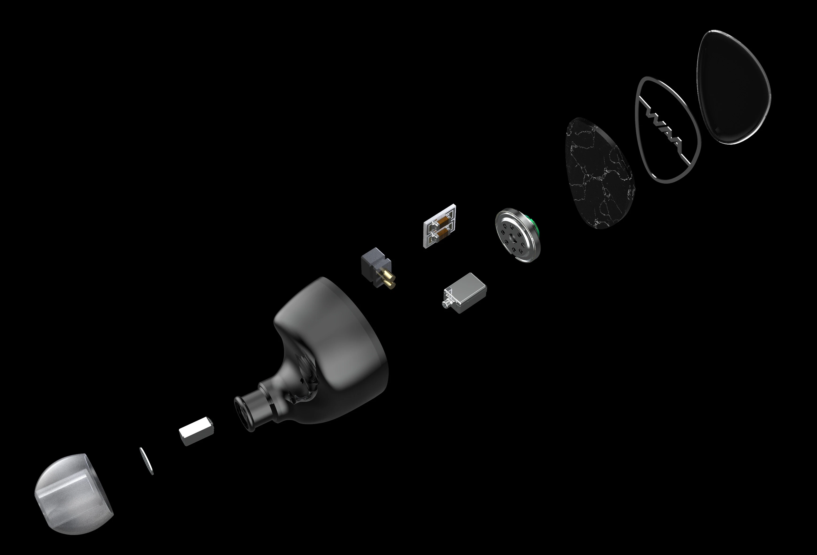 AAW A3H+ Hybrid Driver In-Ear Monitor IEM Earphone with 3.5mm Silver Plated Copper Cable