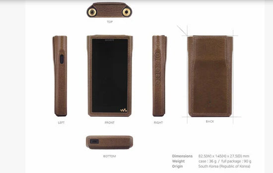 Dignis MIDAS II Leather Case for Sony NW-WM1AM2 & NW-WM1ZM2 Walkman DAP
