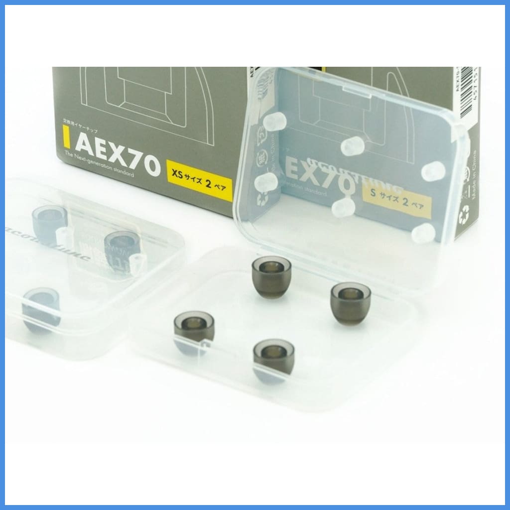 Acoustune Aex70 Silicon Eartips 2 Pairs For In-Ear Monitor Iem Earphone With Case Eartip