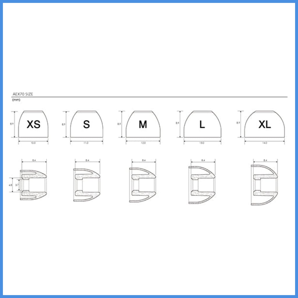 Acoustune Aex70 Silicon Eartips 2 Pairs For In-Ear Monitor Iem Earphone With Case Eartip