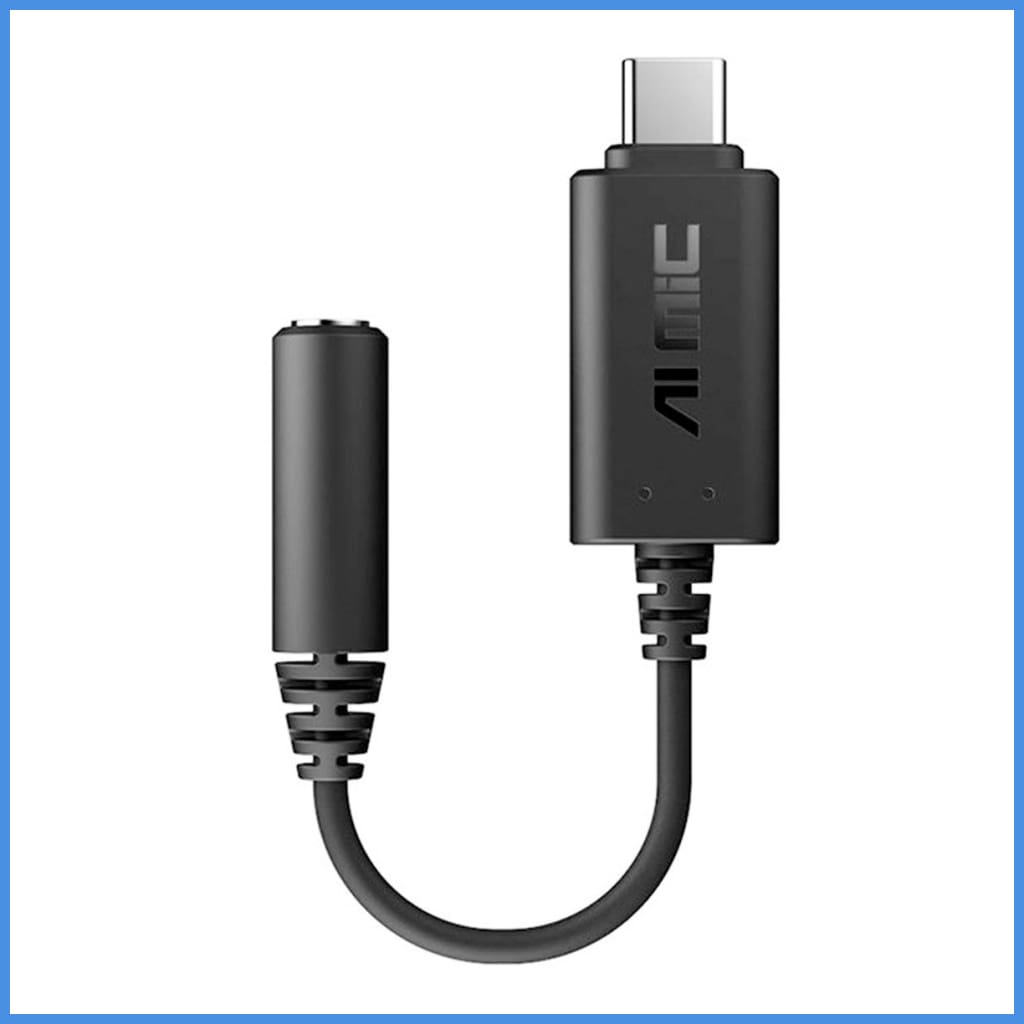 Asus Ai Noise-Canceling Mic Adapter With Usb-C To 3.5Mm Connection Dac Quality Sound