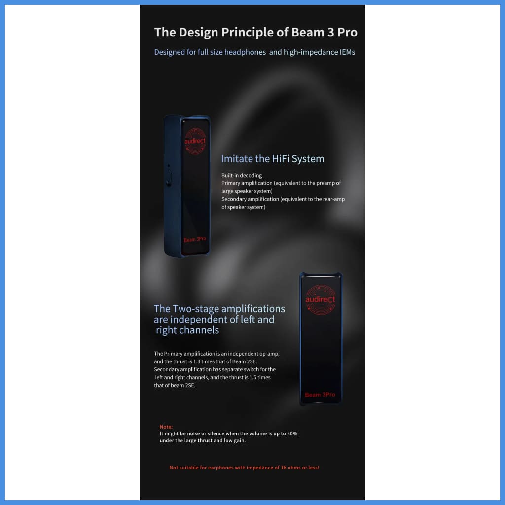 Audirect Beam 3 Pro Dac Adapter Amplifier With 600 Output For Type-C 3.5Mm Plug