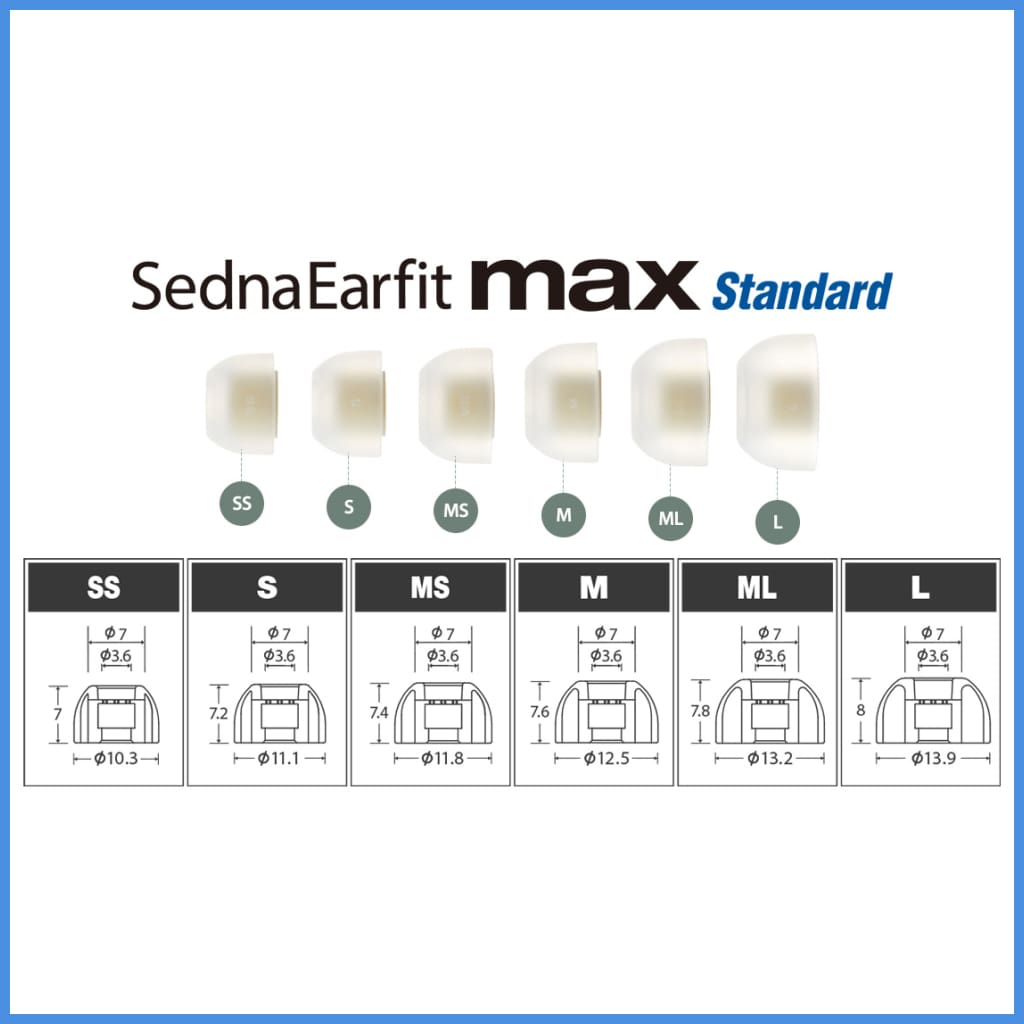 Azla Sedna Earfit Max Eartips For In-Ear Monitor Iem True Wireless Airpods Pro Earphone Eartip