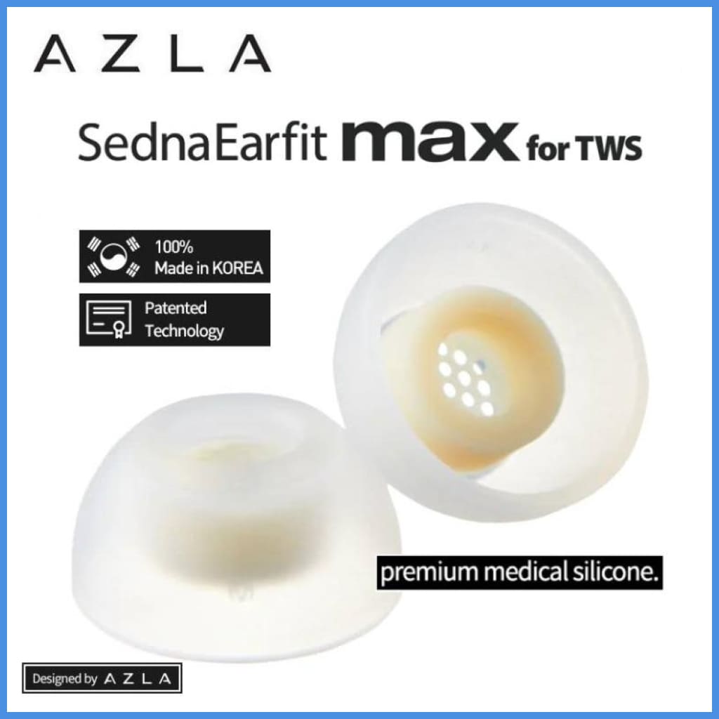 Azla Sedna Earfit Max Eartips For In-Ear Monitor Iem True Wireless Airpods Pro Earphone For Earphone