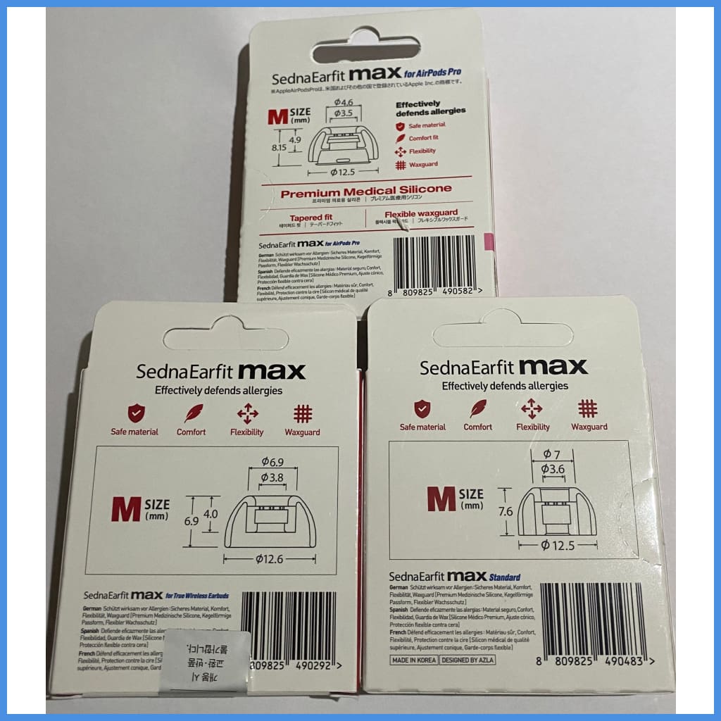 Azla Sedna Earfit Max Eartips For In-Ear Monitor Iem True Wireless Airpods Pro Earphone Eartip