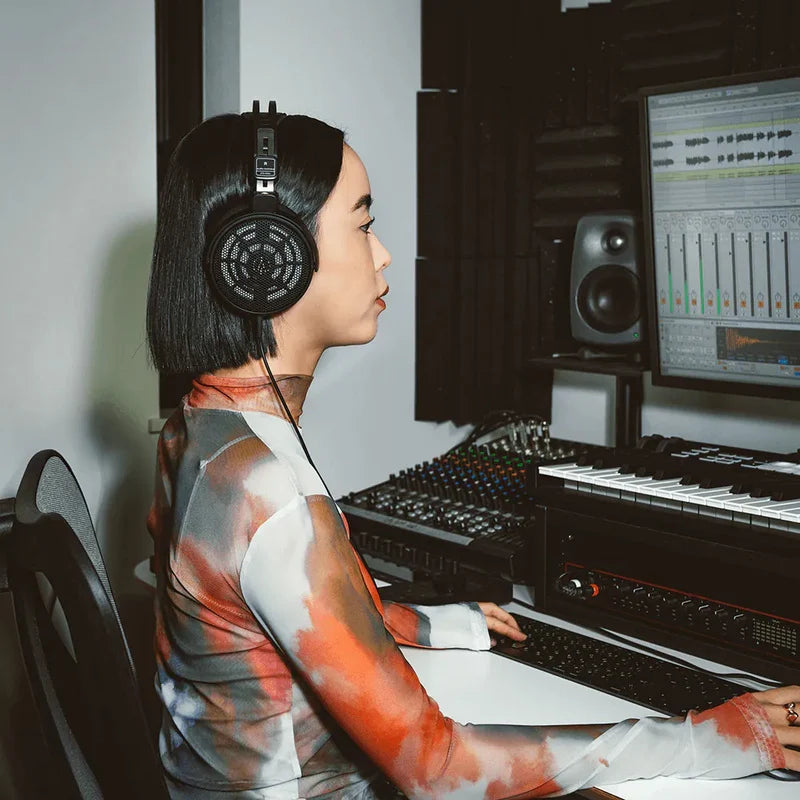 Audio Technica ATH-R30x Professional Open-Back Reference Wired Headphones with 3.5mm Cable 6.3mm Adapter