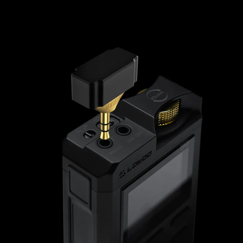 DDHiFi DJ44 Gold Adapter with 4.4mm Female to 3.5mm Male Black Gold Edition for DIgital Audio Player DAP