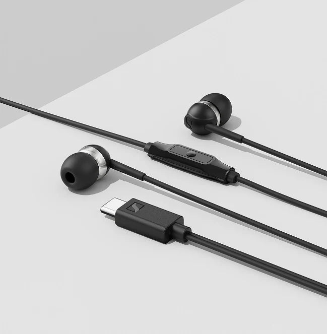 Sennheiser CX80U USB-C Wired In-Ear Earphone with In-Line Microphone for Smartphone PC Computer