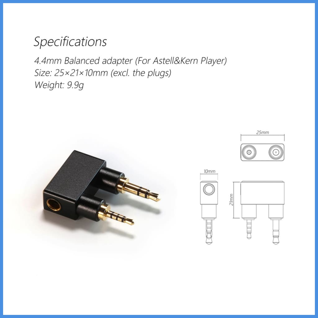 Dd Hifi Dj44K Adapter For Ak Player 2.5Mm 3.5Mm Male To 4.4Mm Female Balanced