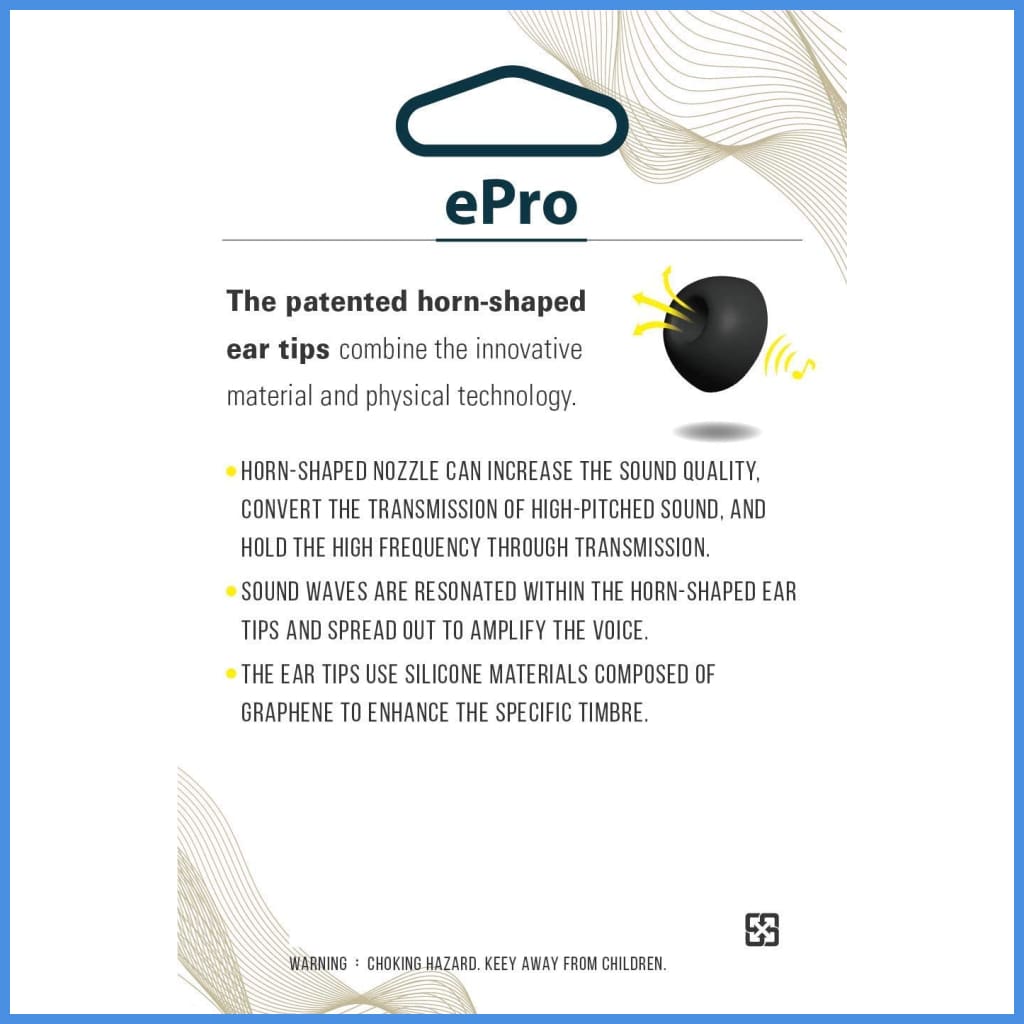 Epro Horn-Shaped Silicon Eartips For True Wireless Earphone Eartip
