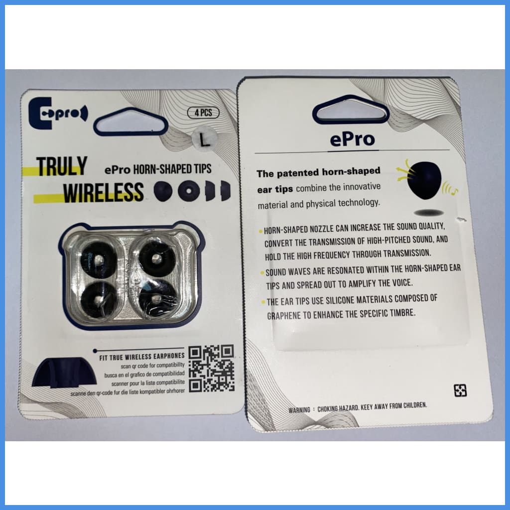 Epro Horn-Shaped Silicon Eartips For True Wireless Earphone Large L (2 Pairs) Eartip