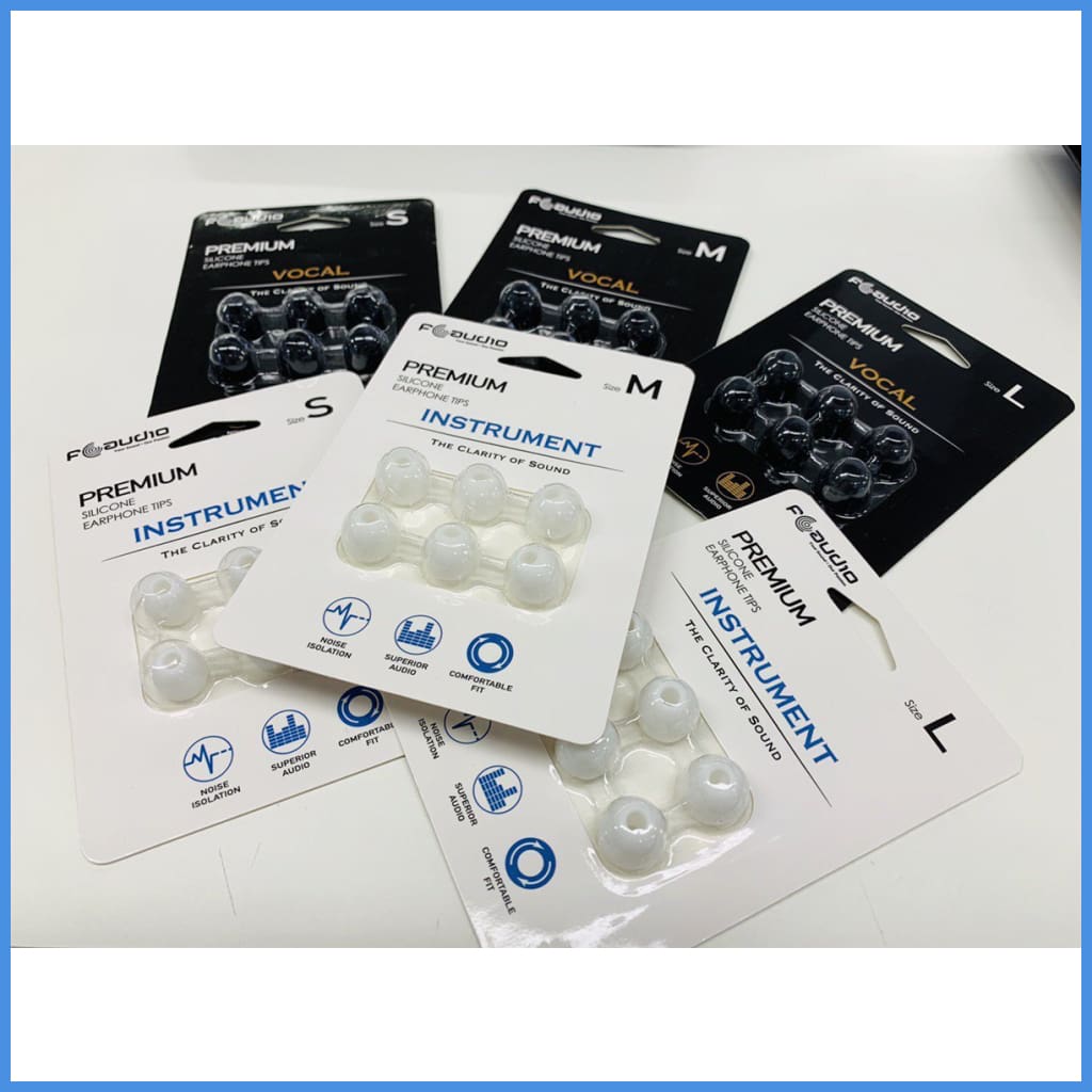 Faudio Fa Instrument Eartips Silicon 3 Pairs White Eartip