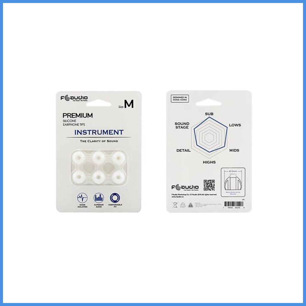 Faudio Fa Instrument Eartips Silicon 3 Pairs White Eartip