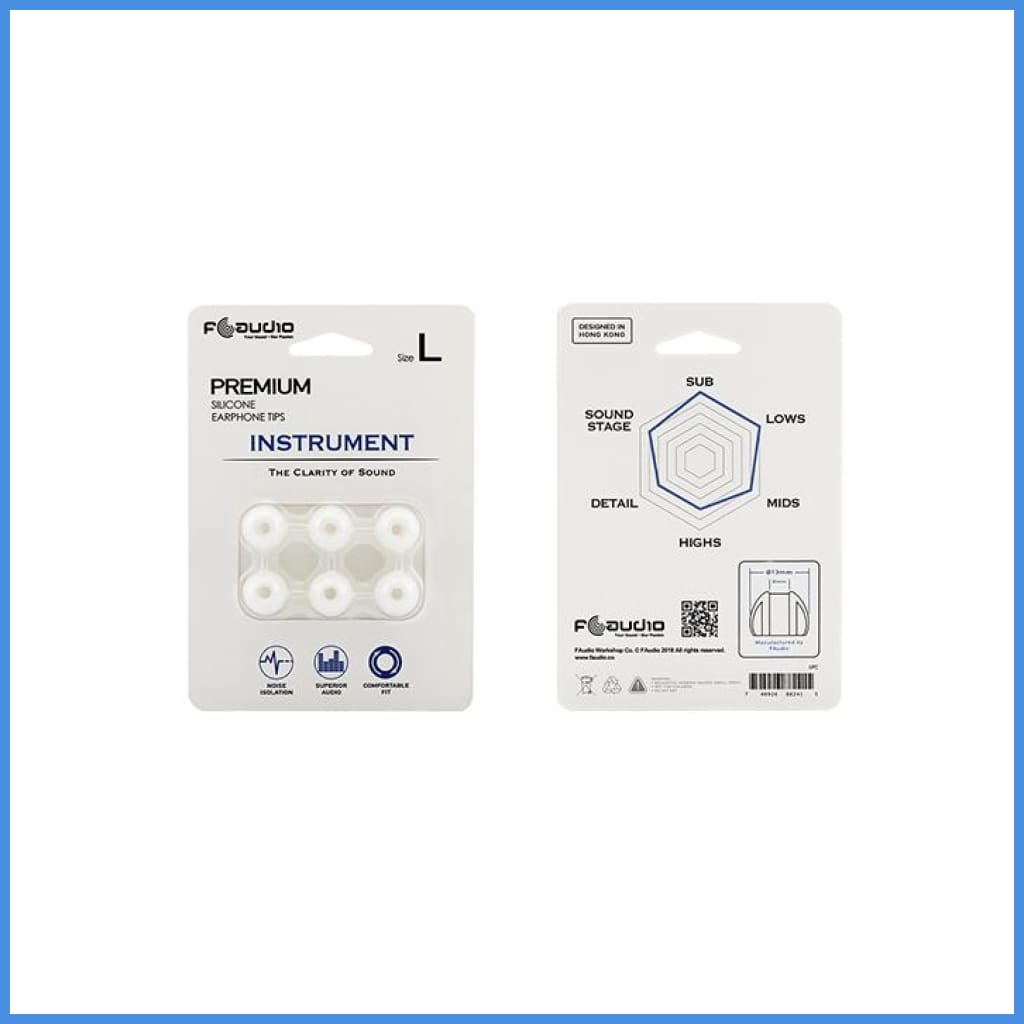 Faudio Fa Instrument Eartips Silicon 3 Pairs White Large L / Eartip