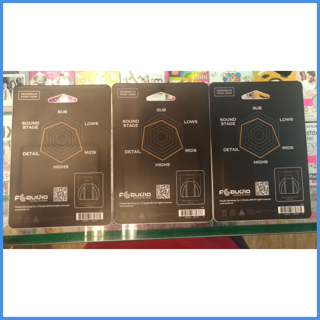 Faudio Vocal Eartips Silicon 3 Pairs Black Eartip