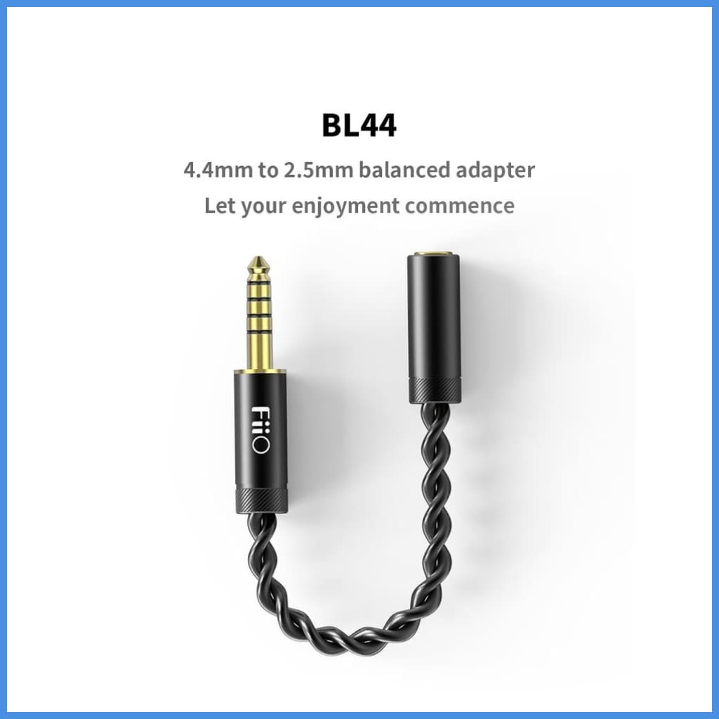 Fiio Bl44 4.4Mm Male Balanced Trrrs To 2.5Mm Female Trrs Adapter 8Cm