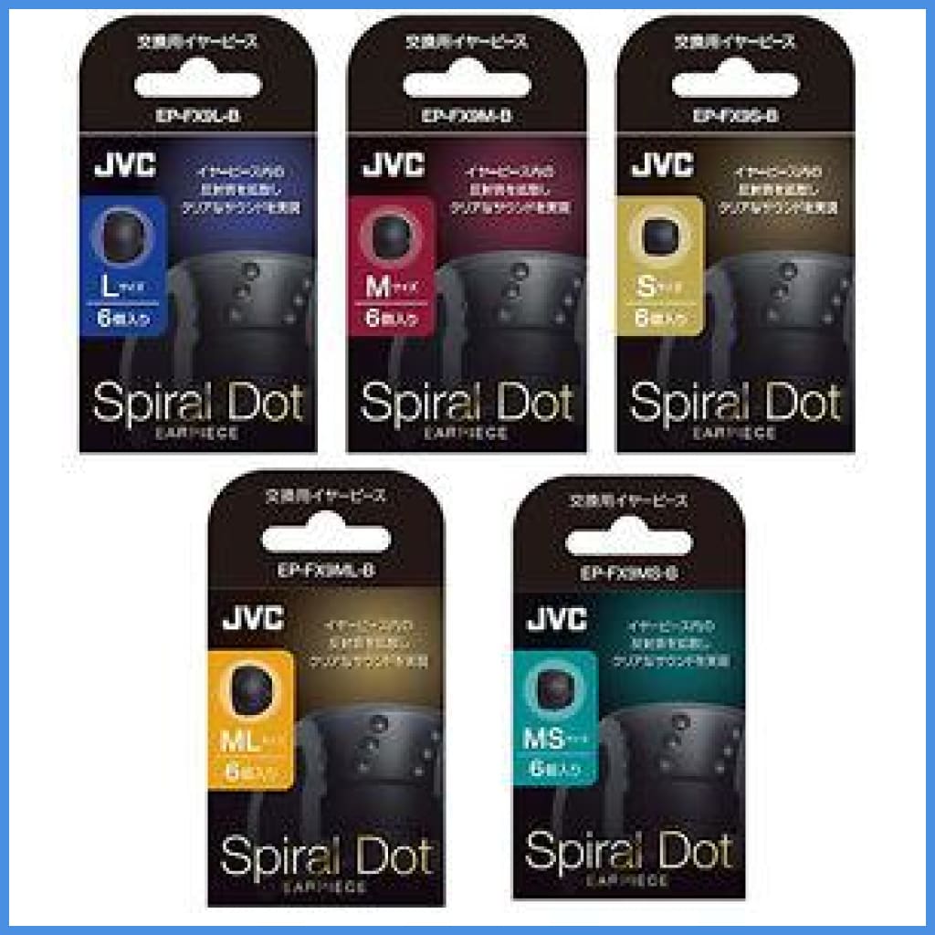 Jvc Spiral Dot Silicon Earphone Eartips 5 Sizes 3 Pairs Eartip