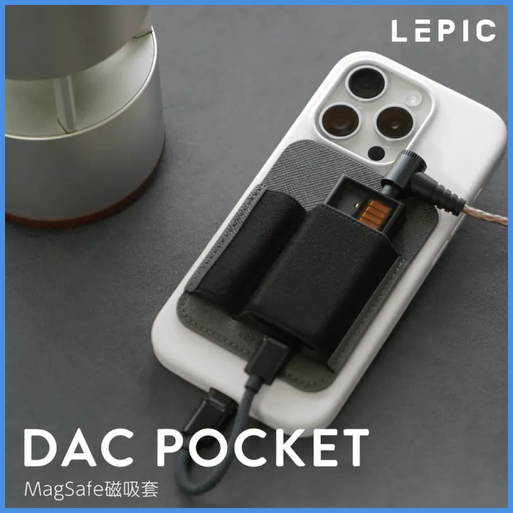 LEPIC MagSafe DAC PU Pocket for Apple iPhone Colors Navy Dark Gary Black