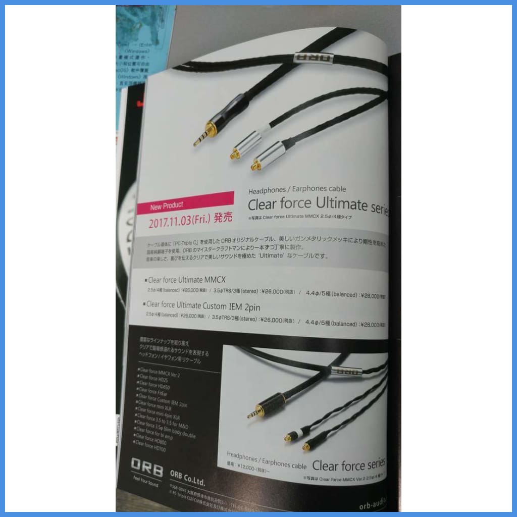 Orb Clear Force Ultimate Copper Mmcx Cm Iem Headphone Upgrade Cable