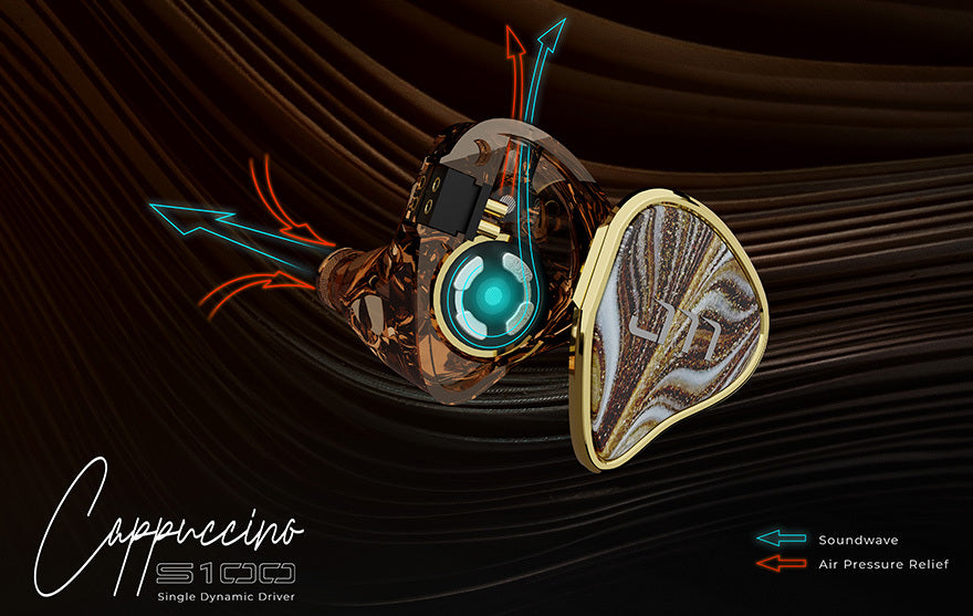 Jomo Audio S100 Cappuccino In-Ear Monitor IEM Earphone with 3.5mm 4.4mm Cables