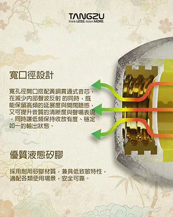 TangZu Tang Sancai Noble Edition Brass Wide Bore Ear Tips