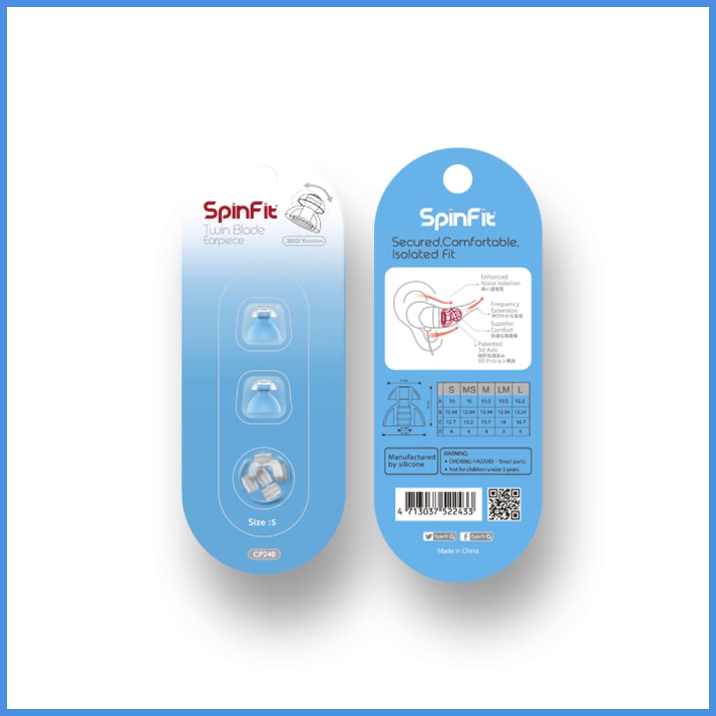 Spinfit Cp240 Eartip Double Flange One Pair Eartip