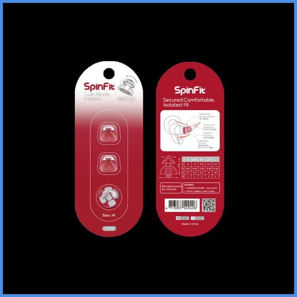 Spinfit Cp240 Eartip Double Flange One Pair Medium (M) Eartip