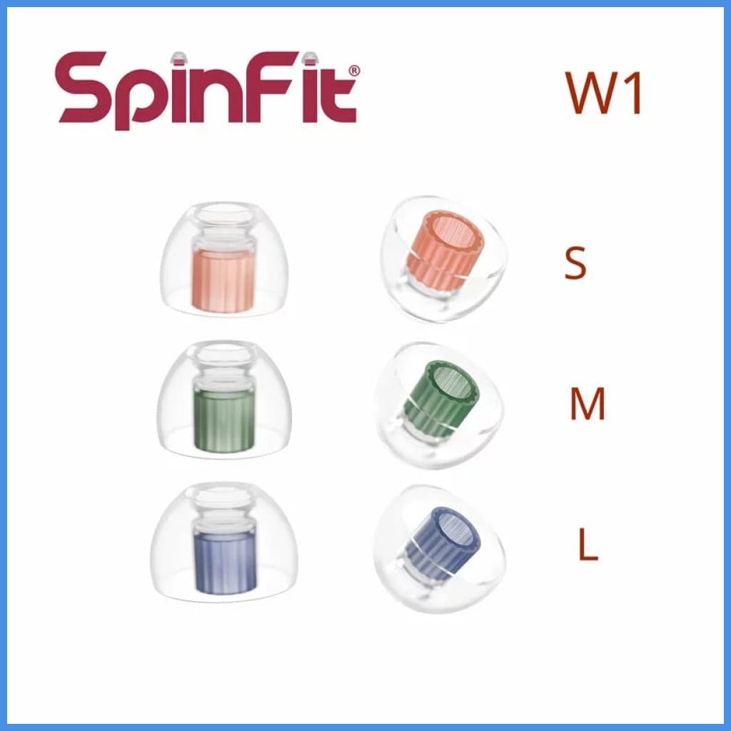 Spinfit W1 Eartips With Double Wave Core For Iem In-Ear Monitor Earphone Eartip