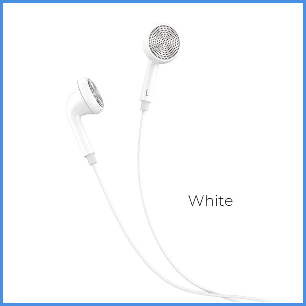 Hoco M73 Wired Earbud Earphone 3.5Mm Plug With Microphone Remote Control 1.2M White Black