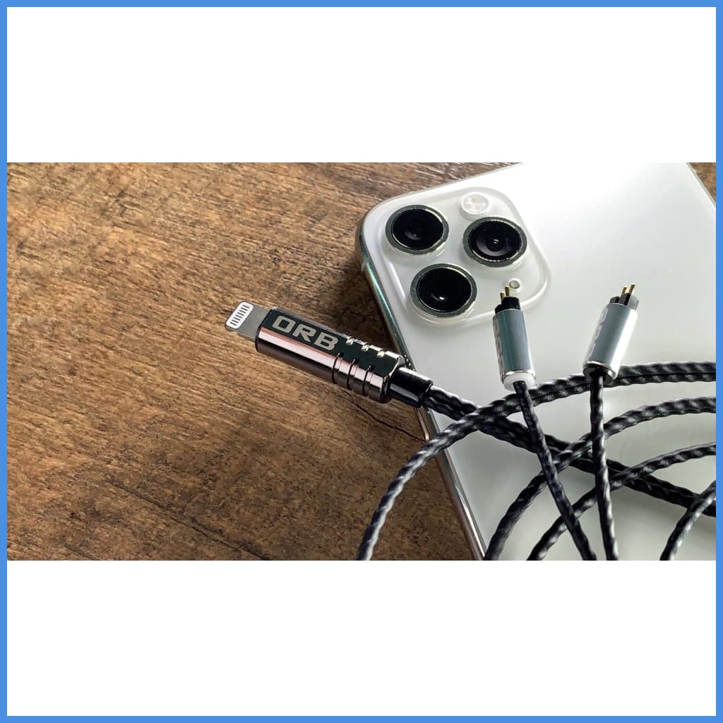 Orb Clear Force Ultimate Lightning Cable For Iphone With Mmcx Cm Iem Headphone Upgrade