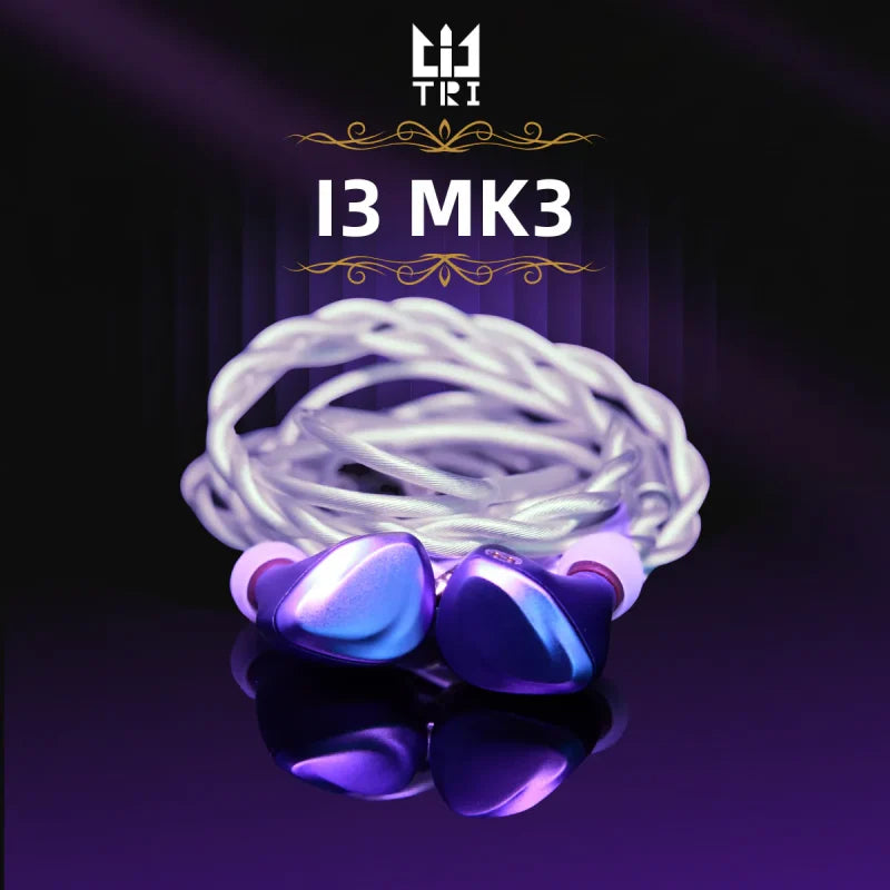 TRI i3 MK3 Hybrid IEM Planar BA DD Earphones 4.4mm