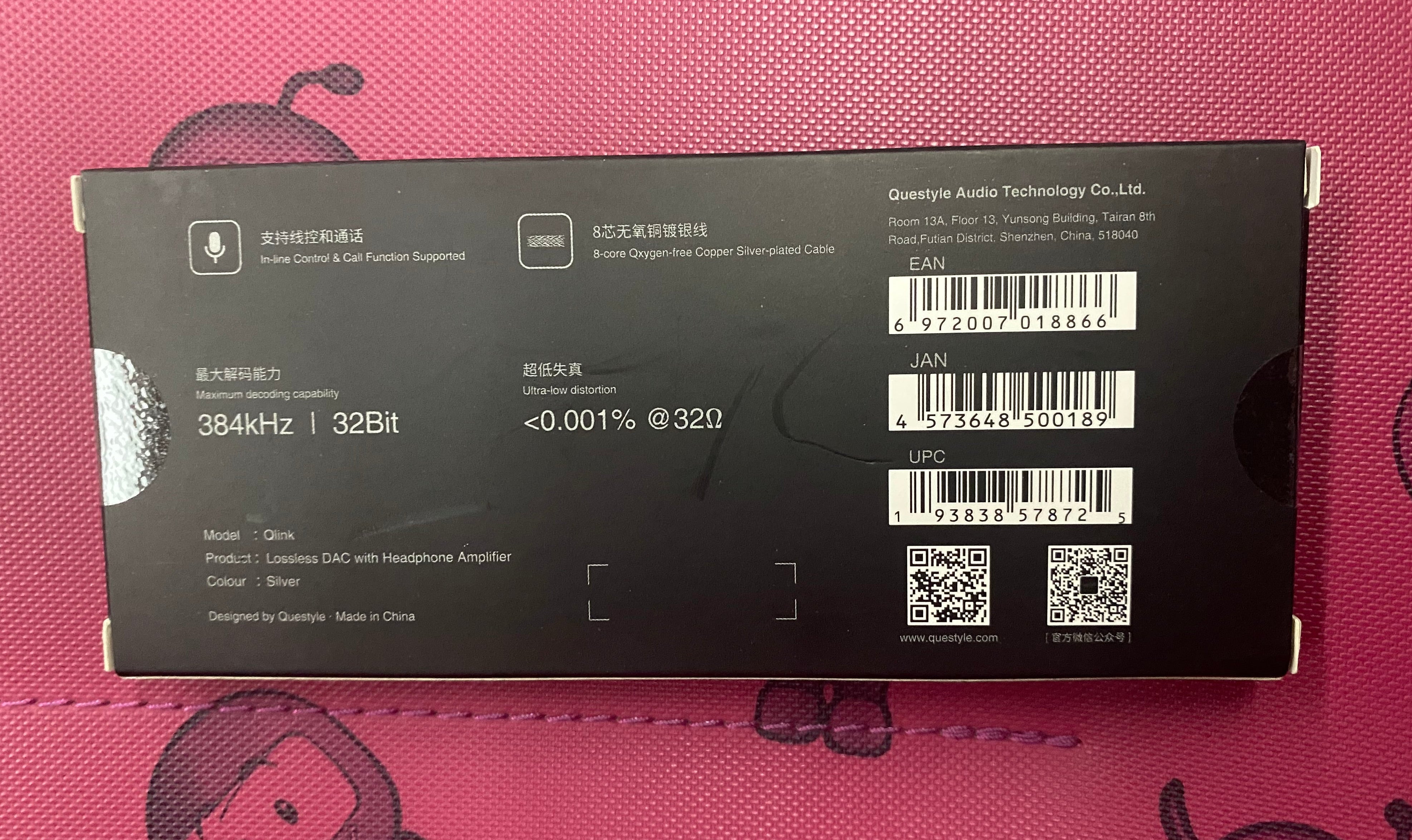 Questyle Qlink-C Type‑C to 3.5 mm Hi‑Res DAC Adapter