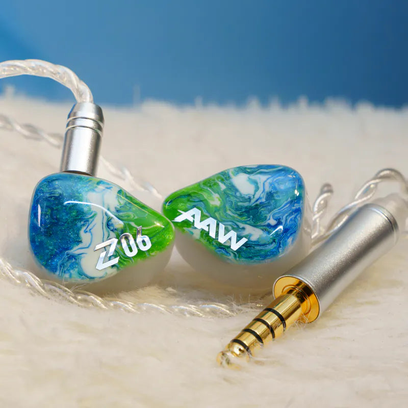 AAW Z06 Hybrid Driver In-Ear Monitor IEM Earphone 4.4mm CM 2-Pin UPOCC Cable